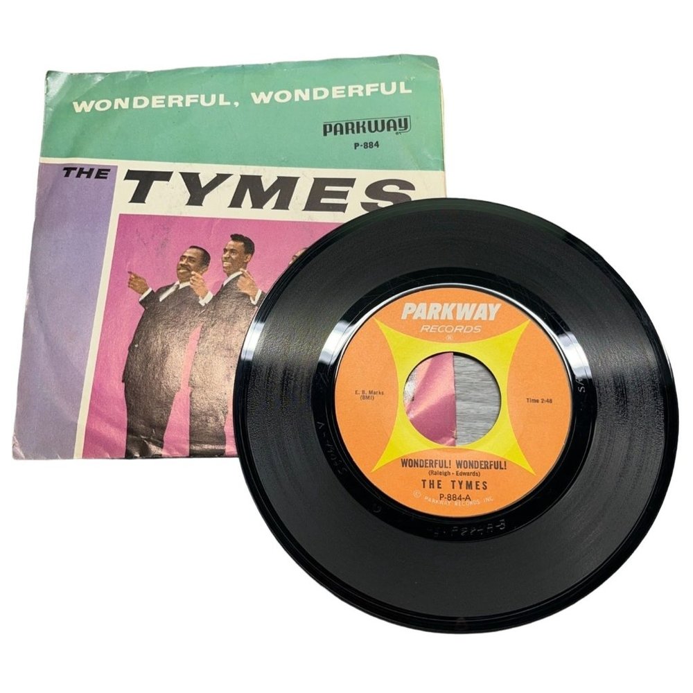 The Tymes Wonderful Wonderful / Come with Me to the Sea 45 Doo Wop Record w PS